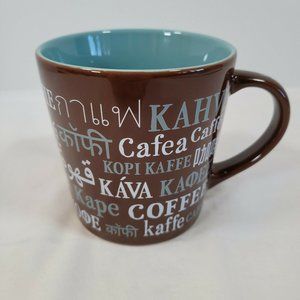 Starbucks 2008 International Languages Coffee Koffie Kaffe 16oz Mug Brown/Blue